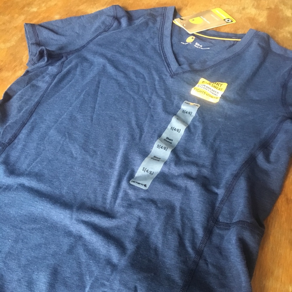 NWT Carhartt FORCE tee. Blue. Size Small
